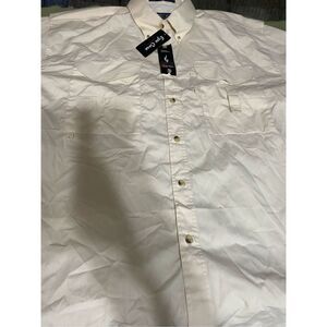 COPY - NEW Tiger Hill MenFishing Shirt Short Sleeves Cream Color Performance Po…